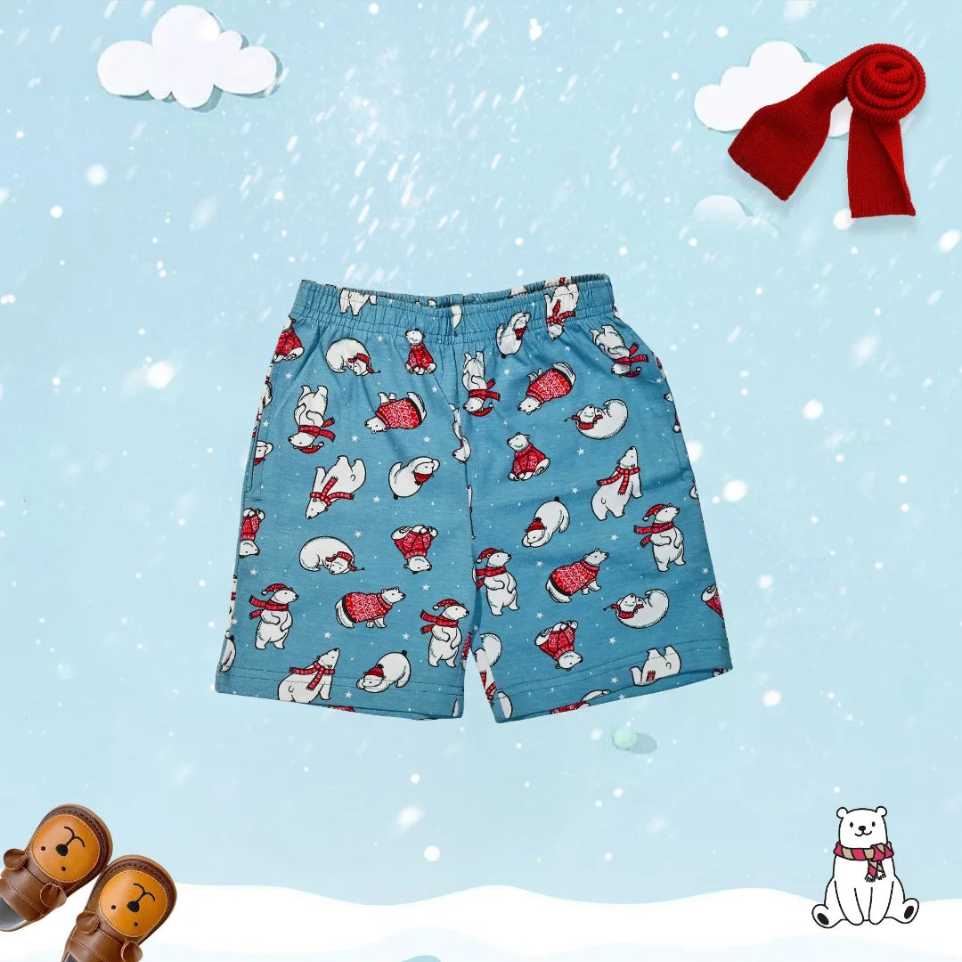 CooL Polar Bear Printed Cotton Co-ord Set for Kids & Toddler